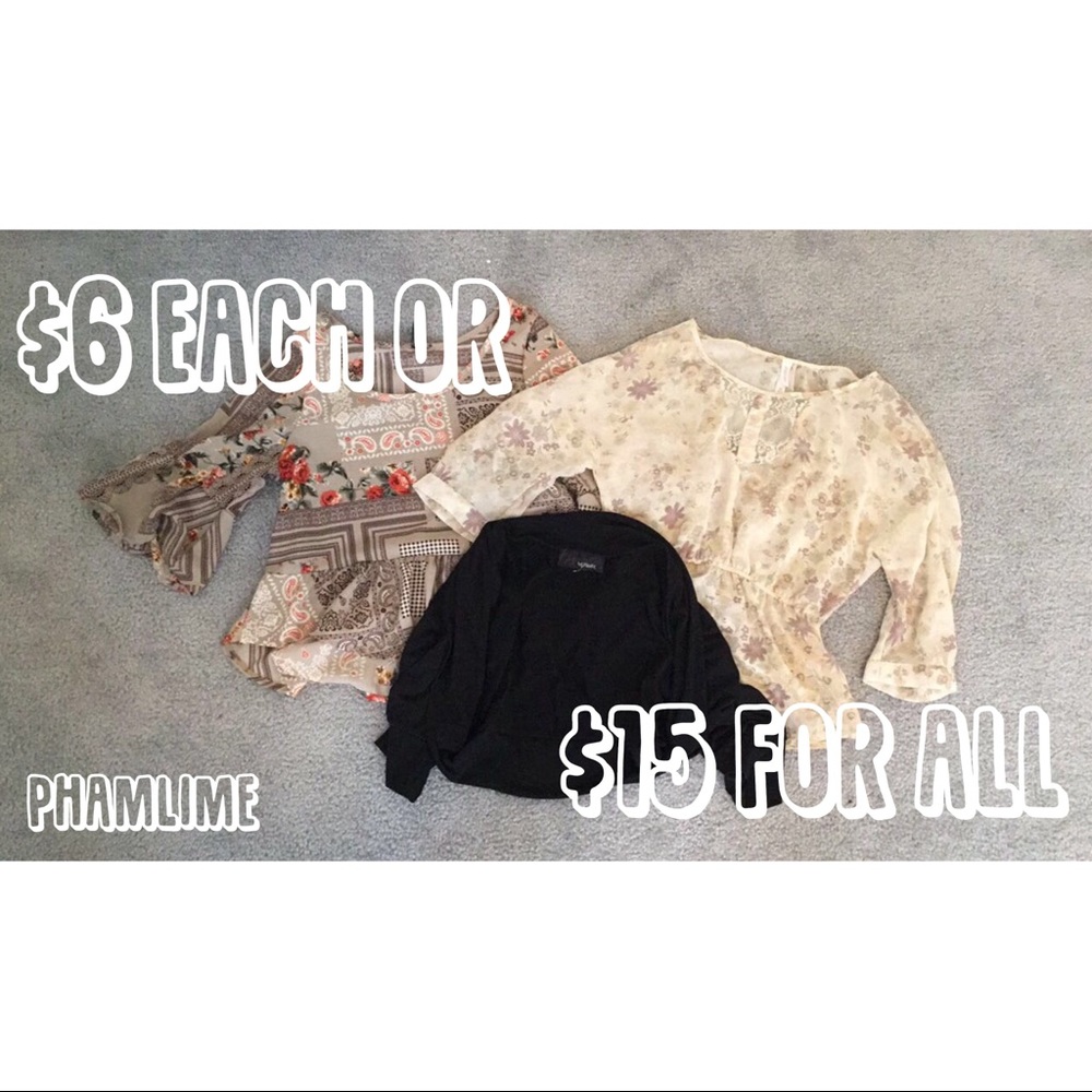 Floral Tops and Black Outer Shirt!